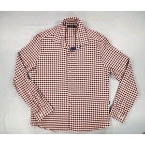 Stone Rose Men's Dry Touch Premium Stretch Gingham Check Shirt Brown/Ivory Tan